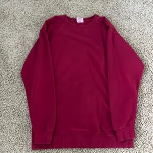 red comfort color sweatshirt